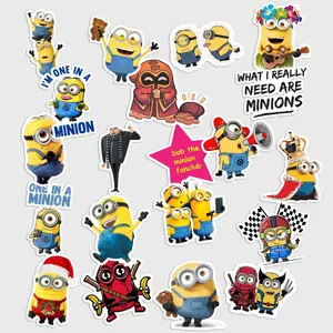 Sticker Pack 20 Funny Yellow Helper Sticker, Silly Cartoon Humor Vinyl