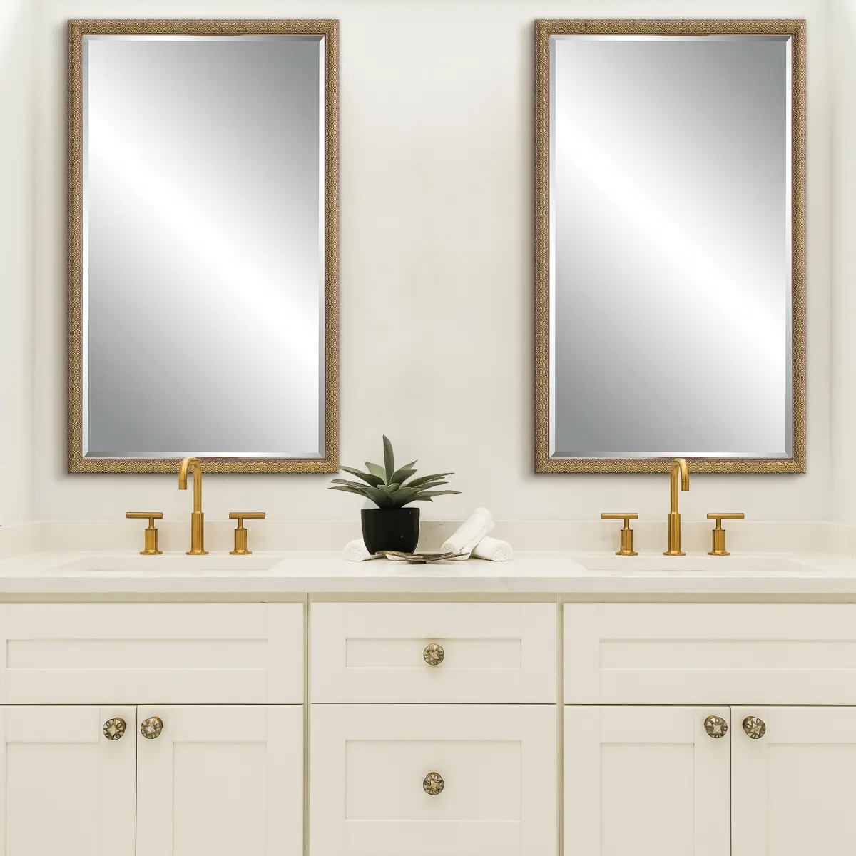 212 Main 24 x 40 x 1 in. Mirror, Gold