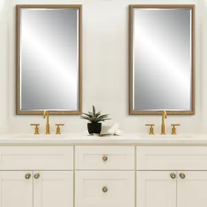 212 Main 24 x 40 x 1 in. Mirror, Gold