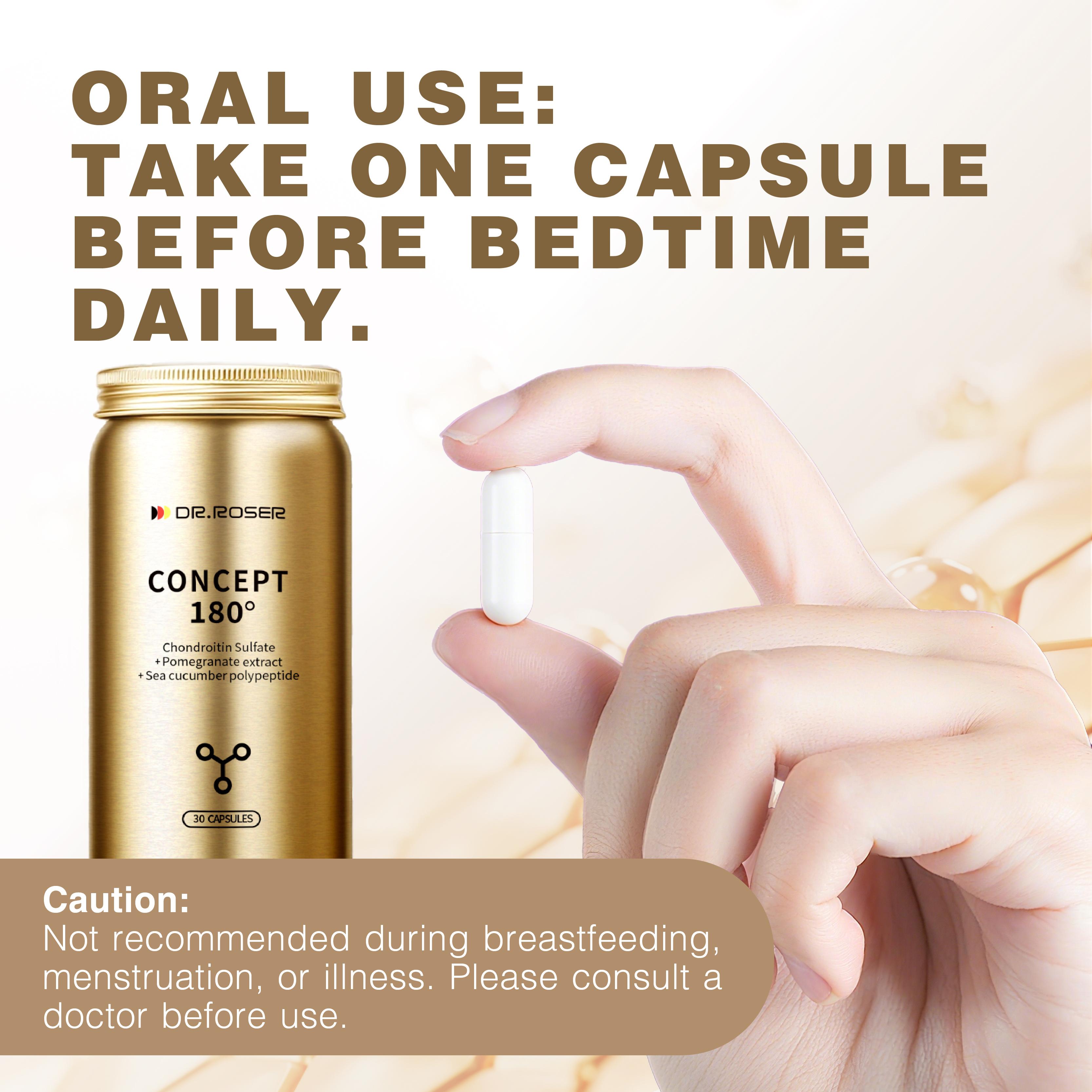 DR. ROSER Gold 5-in-1 Anti-Aging Formula 30 Capsules Supports Skin Firmness Enhances Bone Strength Reduces Aging Brightens Tone & Metabolism.#collagen for women #collagen peptide#antiaging #skincare#wrinkles #antiagingtips#longevity