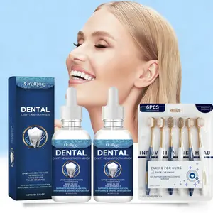 8Pc Fluoride Free Hydroxyapatite Tooth Armor Drops Whitening Toothbrushes Cavity Care Toothpaste Enamel Repair, Whitening, Cavity Care, Fresh Breath Gentle Oral Care For Sensitive Teeth Gum Deep Cleaning Oral Care Products Teeth Whitening