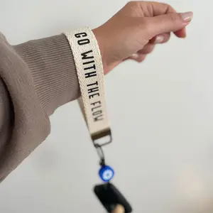 Go With the Flow Keychain Wristlet – Evil Eye Keychain Charm