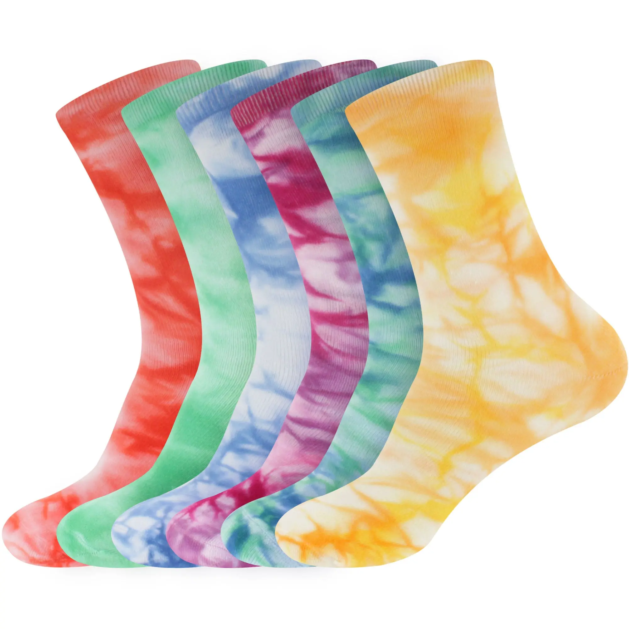 Men's Bamboo Tie Dye Crew Socks: 2 Pairs