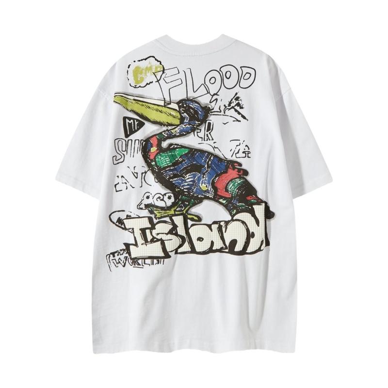 Oversized Graphic Tee with Graffiti Island Design – Streetwear Unisex T-Shirt Casual Colorful Oversized Graphic Tee with Graffiti Island Design – Streetwear Unisex T-Shirt Casual Colorful