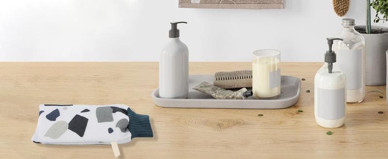 Exfoliating Mitts, Exfoliator Gloves Visibly Lift Away Dead Skin, Great for Deap Body Cleaning, Keratosis Pilaris Scrub Bathroom Essentials