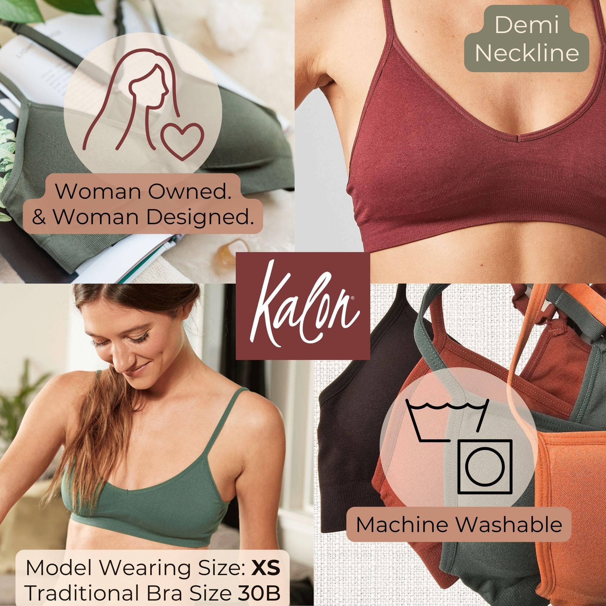 Kalon Racerback 4-Pack Women's Seamless Bralettes All Day Comfy