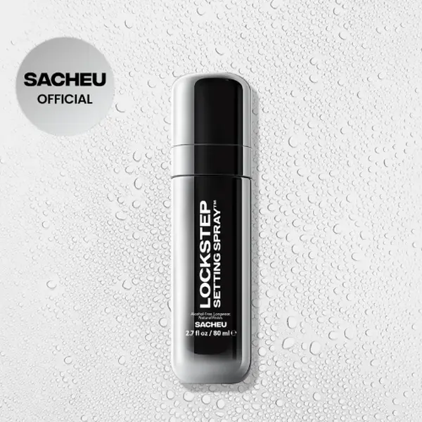 sacheu Lockstep Setting Spray - Niacinamide Infused Long-Wear Setting Spray - Alcohol-Free, Fragrance-Free, Non-Aerosol - Hydrating Fixing Spray 16 Hr Wear
