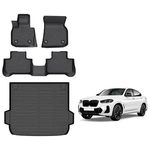 COLANAT for BMW X4 2019-2025 Floor Mats & Cargo Liner Set, 3D Custom Fit All-Weather High-Wall Waterproof Eco-Friendly Odorless Flexible Durable Anti-Slip Tough Scratch-Resistant Easy Clean Black