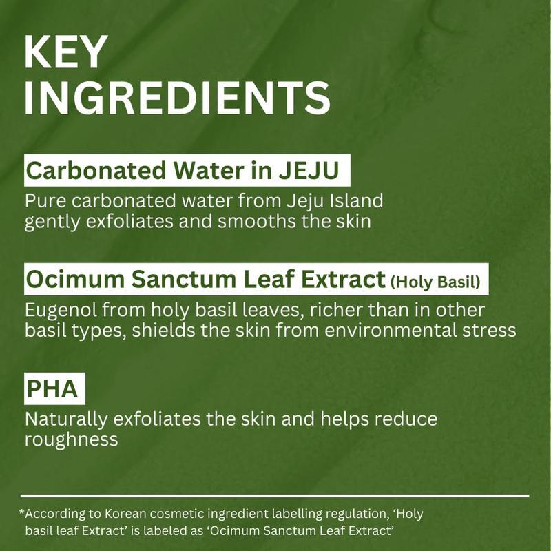 Holy Basil Bubble Deep Mask 13% - Sparkling Holy Basil & PHA for Cleansing Pores & Blackheads Clay Bubble Wash Off Pack(90g / 3.17 oz), for All Skin Types