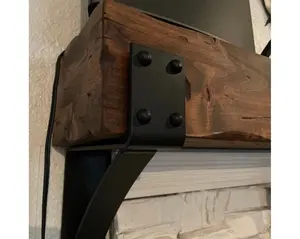 The Spafford 3" Mantel Bracket with Rivets – Heavy Duty Steel, Handmade USA