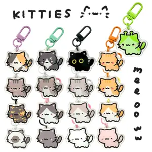 Cat Pattern Keychains