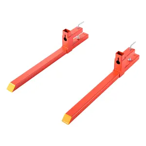 【Summervibes】VEVOR Pallet Forks, 2000 lbs Clamp on Pallet Forks, 43-Inch Total Length Heavy-Duty Quick Attach Tractor Fork Compatible with Tractor Attachments, Loader Bucket, and Skid Steer, Orange
