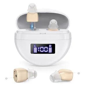 F&KCOPTEE Rechargeable Digital Hearing Aids Noise Cancelling Invisible Hearing Aids for Adults Healthcare Kit Discreet In-Ear Hearing Amplification