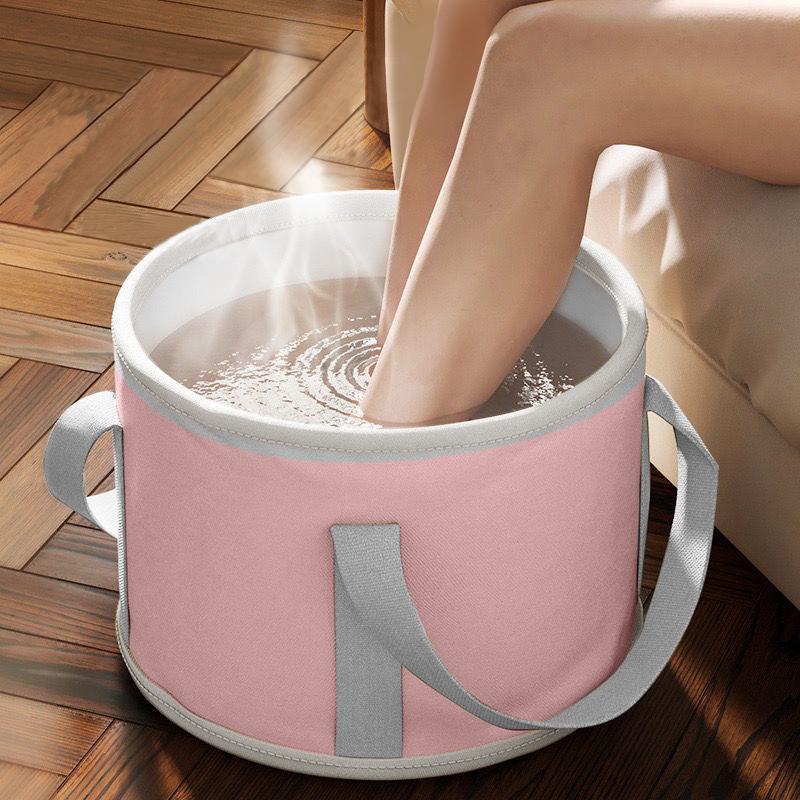 Portable Foot Bath Tub, 1 Count Foldable Foot Spa Basin with Storage Bag, Foot Soaking Tub for Home Bathroom Dormitory Outdoor Camping