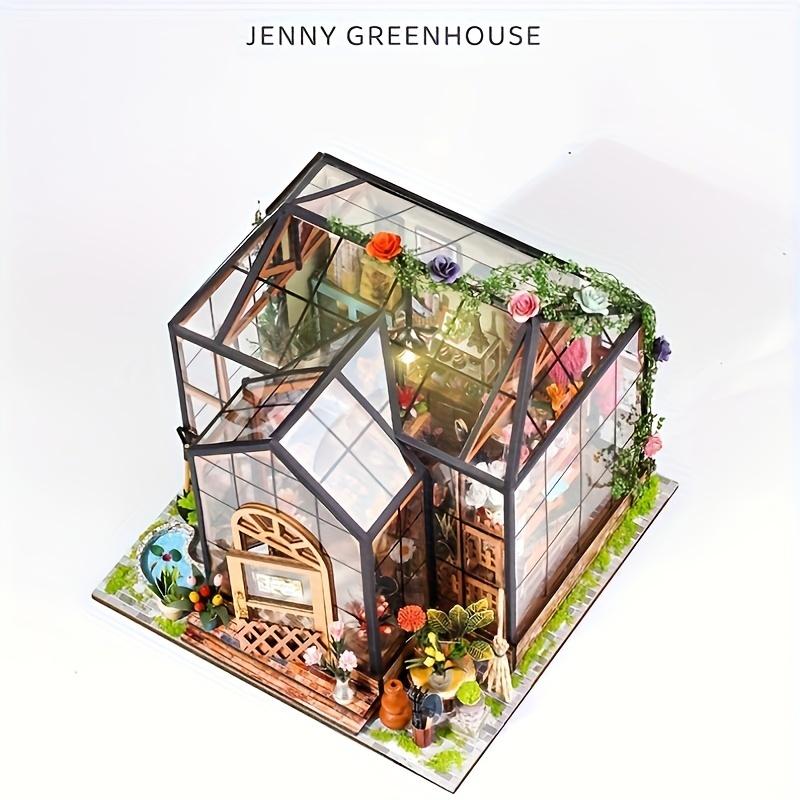 1pc Jenny Flower Room, Diy Cabin House, Building Model, Wooden Toy Model Ornament, Garden Room, Thanksgiving Day Gift