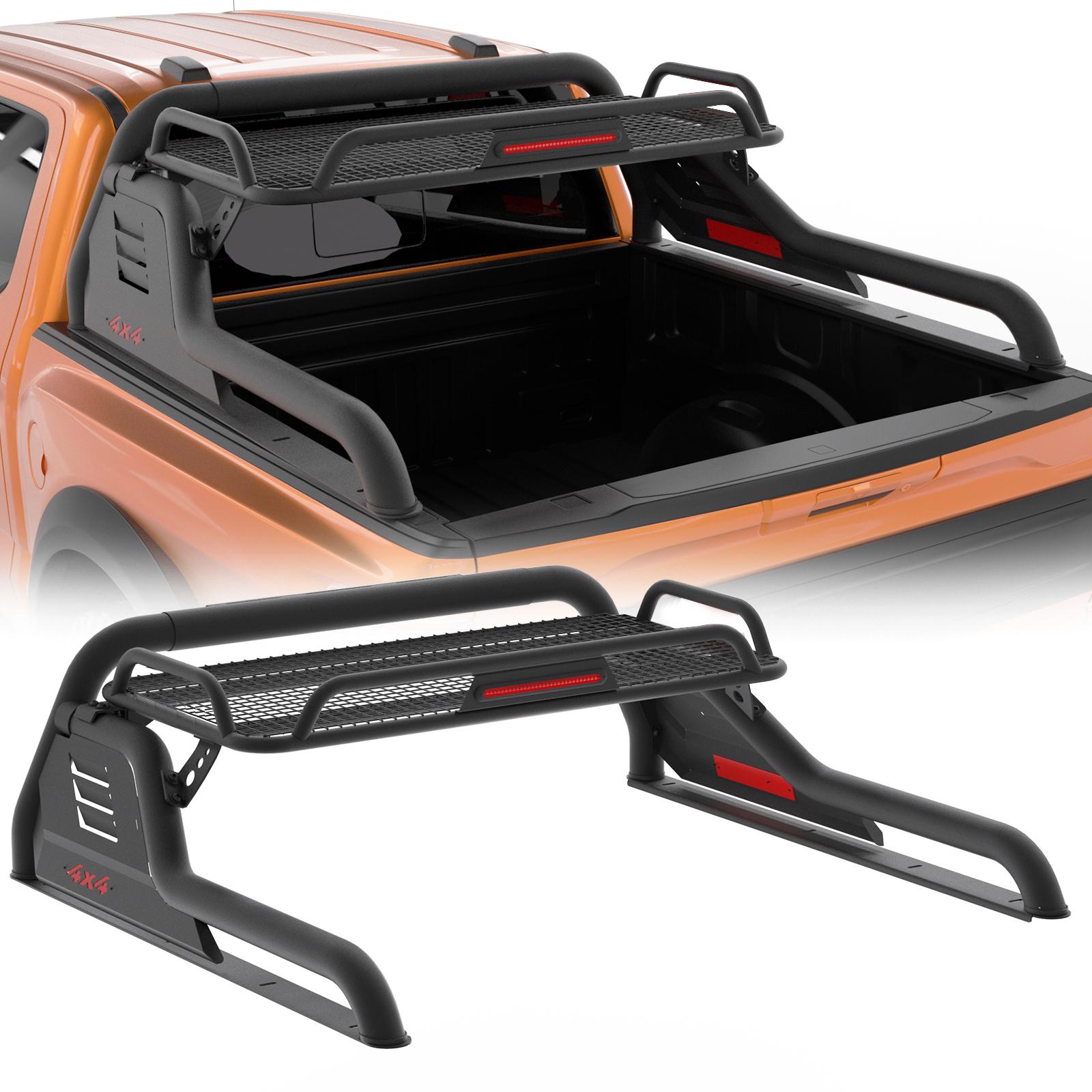 Truck Roll Bar with Cargo Carrier Basket, Adjustable Sport Rack Roll ...