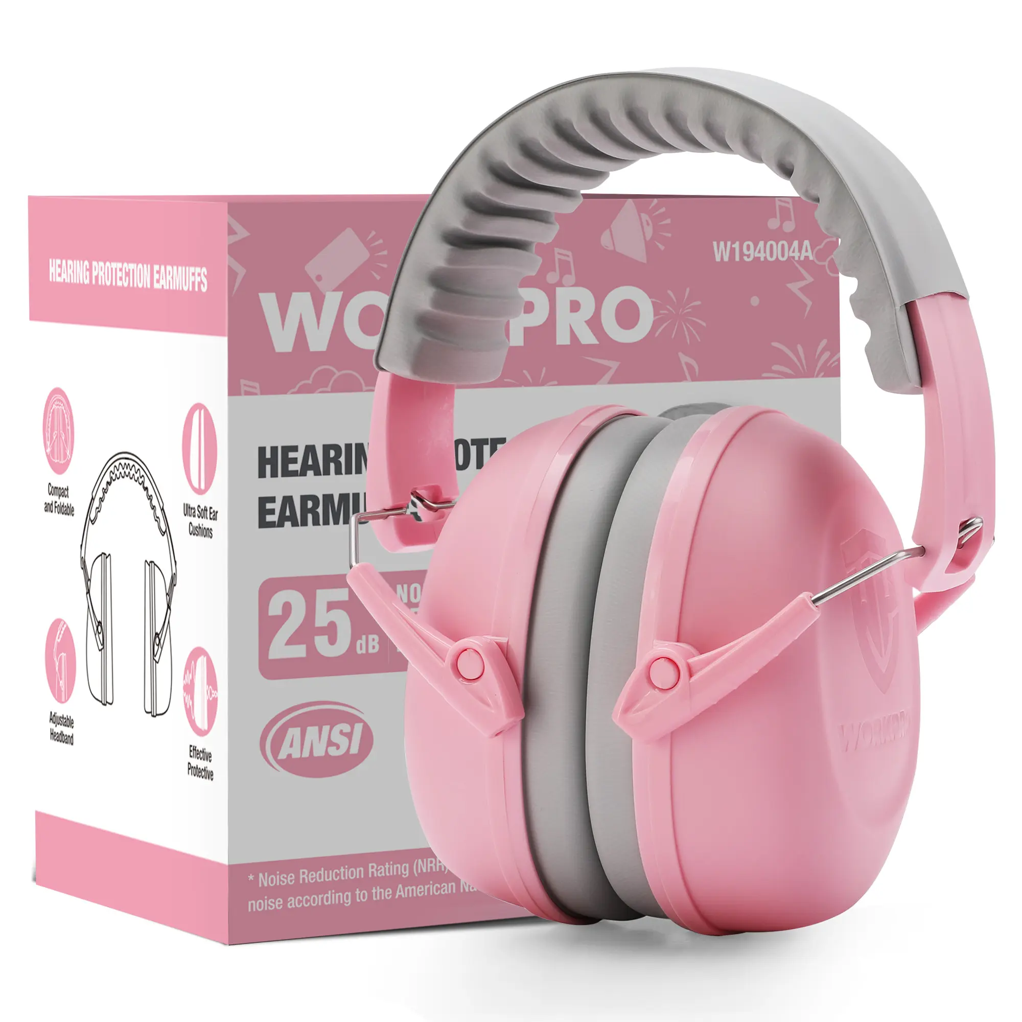 #backtoschool WORKPRO Noise Cancelling Headphones for Kids, NRR 25dB Kids Ear Protection, Autism Noise Reduction Ear Muffs