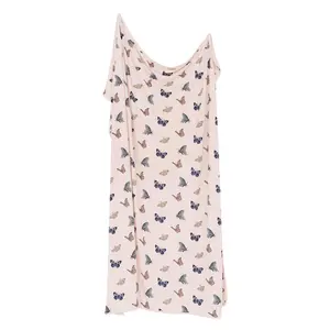 Swaddle Blanket in Blush Butterfly