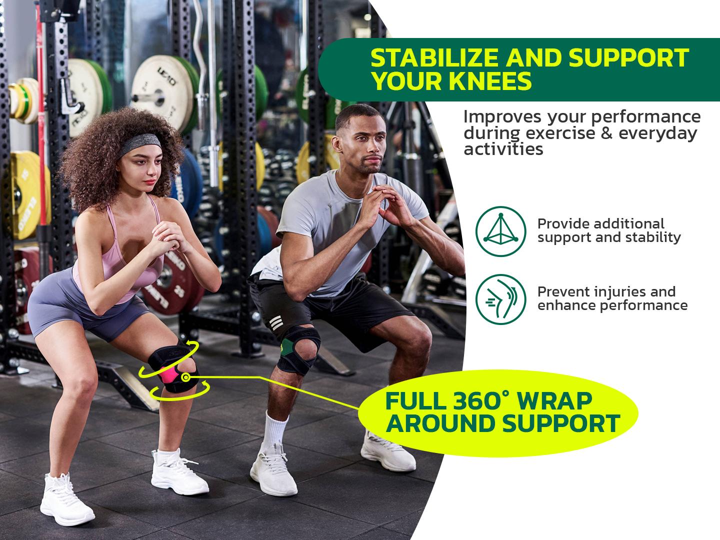 aoFIT Knee Brace,Knee Sleeves,Premium Compressionfor Knee Stability During LegWorkouts,Men&Women,High-Quality,Comfort ,Gym Cycling Running Springtok，TikTokShopBlackFriday