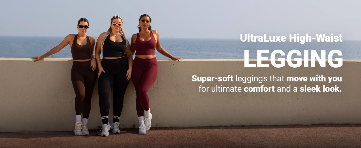 YITTY Active Women's Ultraluxe Crossover High-Waist Legging 7/8, Athleisure, 4-Way-Stretch