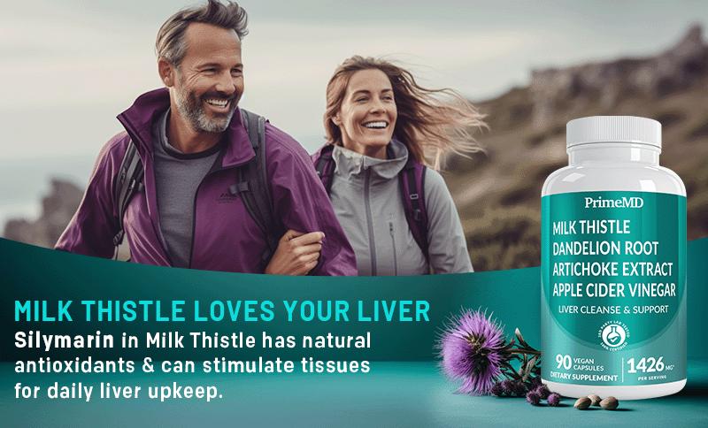 32-in-1 Liver Support Supplement with Milk Thistle, Silymarin, Artichoke Extract & Beetroot Powder – Comprehensive Wellness Formula – 1426mg (90ct)