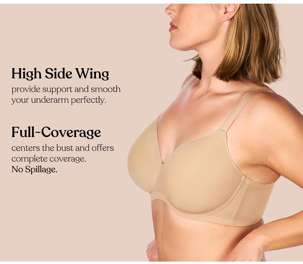 HSIA AirMesh honeycomb-cup Plus Size Full Coverage Mesh Lightly Padded Lined Adjustable Straps Underwire T-Shirt Bra SpringStatements