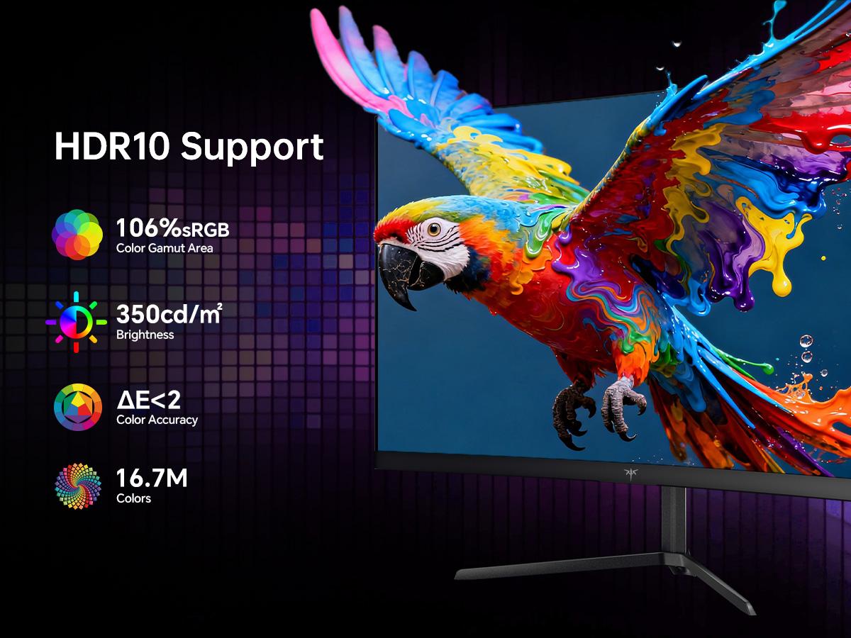 KTC 23.6" FHD 1080P 240Hz Gaming Monitor, 1500R Curved Computer Monitor 1080P, 3000:1 Contrast, Adaptive Sync, HDR, MPRT 1ms, HDMI DisplayPort, Low Blue Light, Tilt, VESA Mount, H24S17P