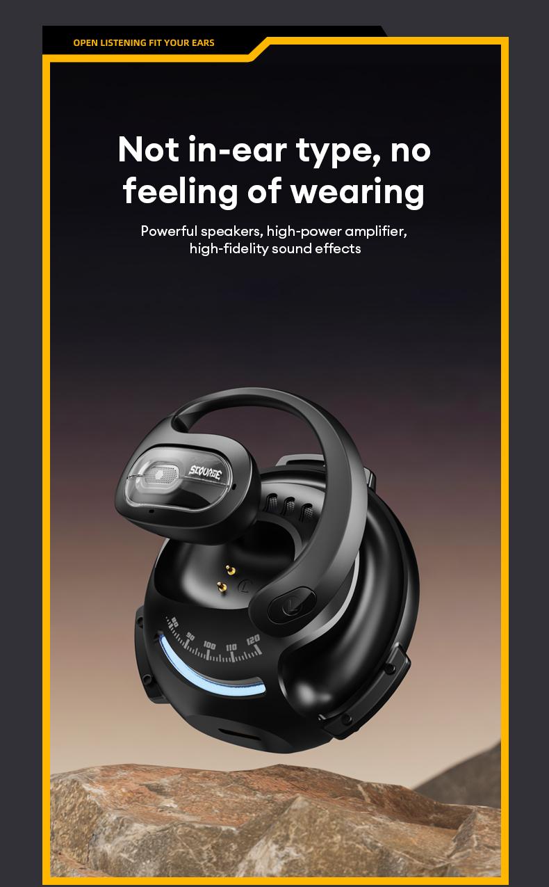 【US Local Shipping】Transformers TF-T07 Wireless Earbuds Bluetooth 5.4 Wireless Open Free Ear Gaming Headphones IPX5 Waterproof Noise Cancelling Running Sport Wireless Bluetooth Earbuds with Mic and Earhooks Compatible For Android/iOS