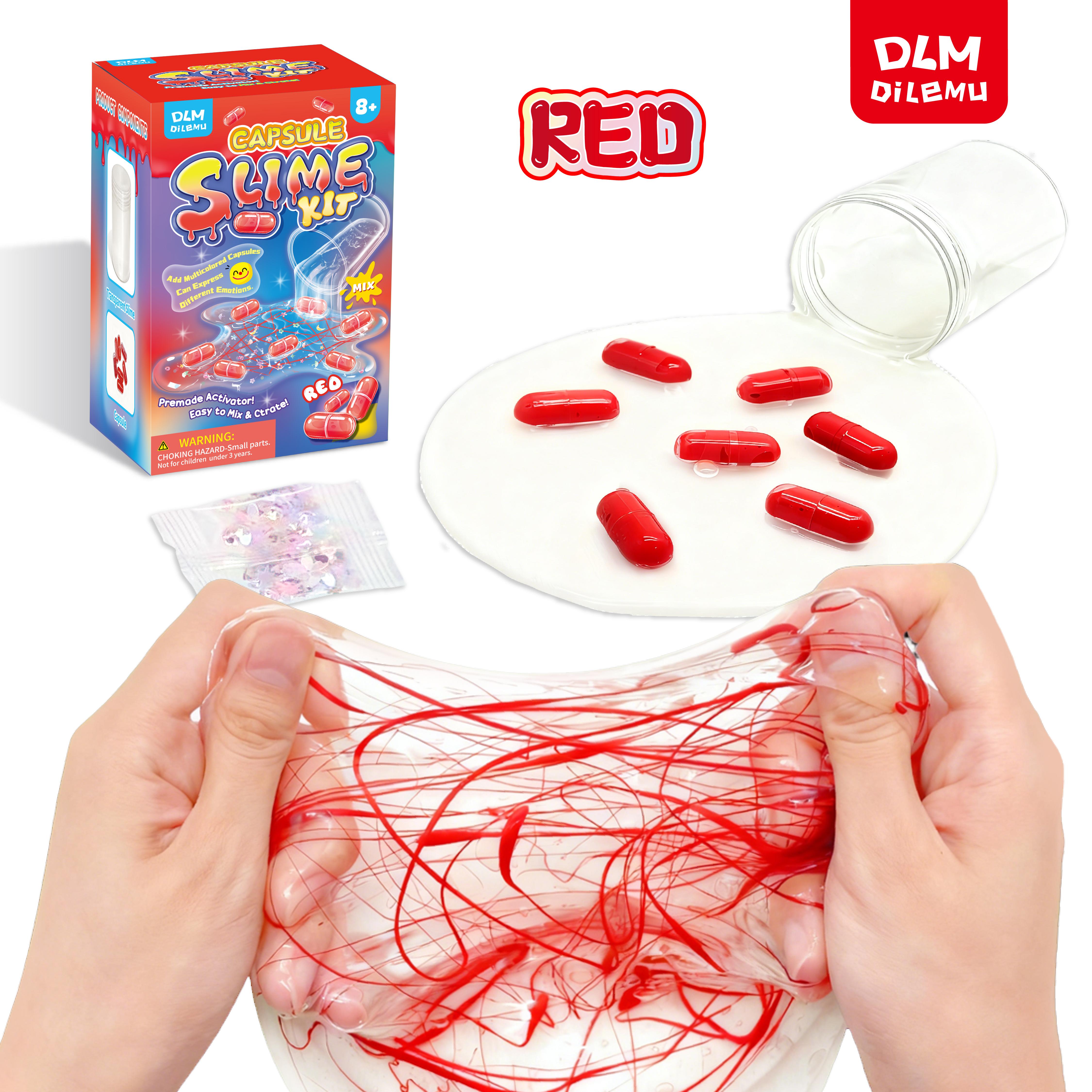 DLMdilemu Putty Slime Capsule Set, ASMR Stress Relief Squishies Toys, Non-Toxic DIY Sparkly Moldable Kit with Versatile Play Options, Easy-Clean Sensory Pod Cuddle Box, Taba Squishy Mochi