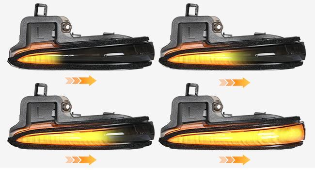 Nilight Side Mirror Marker Light Sequential Amber Left Right Turn Signal Lights Smoked Lens Plug and Play Waterproof Compatible With Toyota Tacoma RAV4 XA50 Highlander XU70 Leds