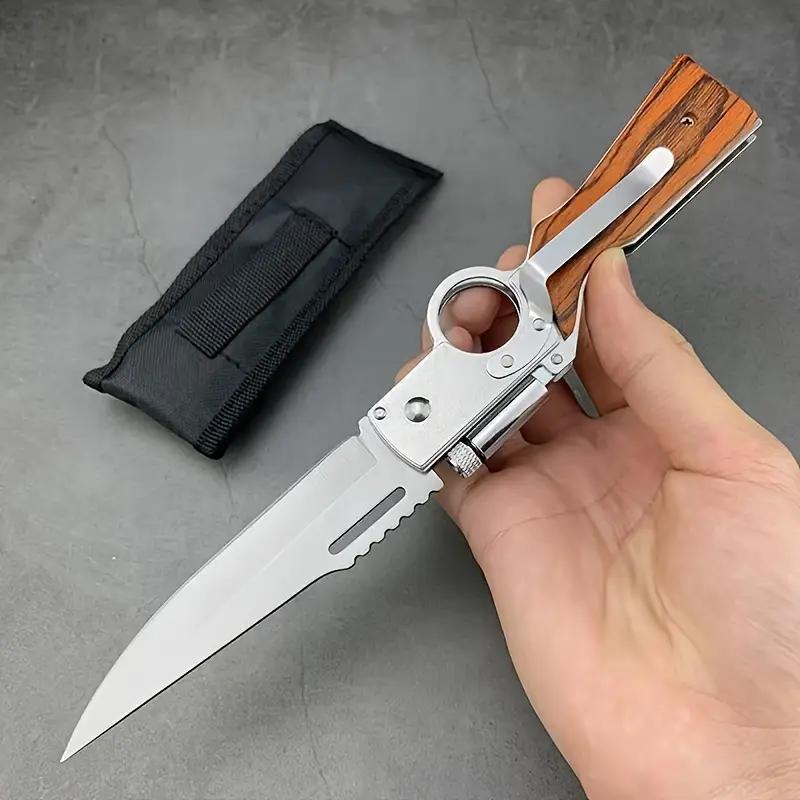 AK47 Tactical Pocket Knife – Portable Hand Tool Multipurpose Tool 5CR13MOV Steel Blade, Secure Locking System, Compact EDC Folding Knife for Hunting, Camping, Survival, and Everyday Carry – Great Gift for Men