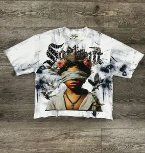 BKYS 'Heaven' Cropped Rhinestone T-Shirt (White) T1463