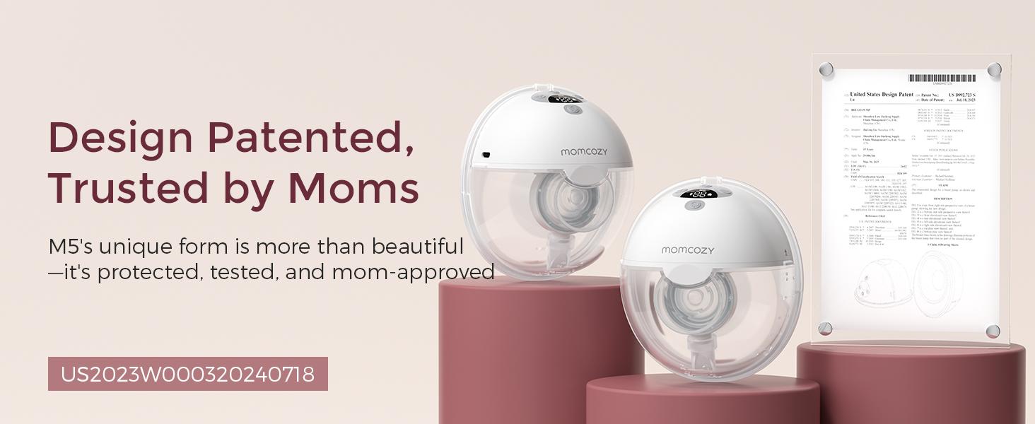 Momcozy Breast Pump Hands Free M5 & Momcozy Wipes  For Breastfeeding Moms 30 Counts *3