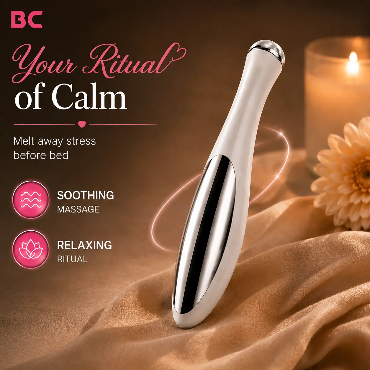 Mini Eye Massager Pen, Gentle Vibration Eye Care Tool with AAA Battery, Portable Under Eye Massage Device for Relaxation, Beauty Routine, Travel and Daily Self Care Facial Beauty Instrument Facial Beauty Massagers