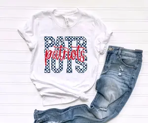 Patriots Checker Name DTF