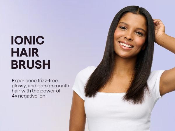 Wavytalk Sleek Sweep Ionic Hair Straightener Brush and Blown Away Ionic Hair Dryer with Diffuser Set