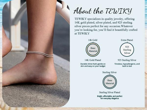 TEWIKY Dainty Layered Waterproof Anklet For Women Adjustable Womens Anklet Set Stackable Figaro Beaded Cuban Link Anklets Daily Clothing Decor For Beach Summer Trendy All-match & Exquisite Jewelry Back To School TEWIKY Dainty Layered Waterproof Anklet For Women Adjustable Womens Anklet Set Stackable Figaro Beaded Cuban Link Anklets Daily Clothing Decor For Beach Summer Trendy All-match & Exquisite Jewelry Back To School