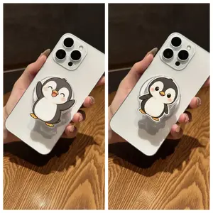 Cute Penguin MagSafe Phone Grip – Magnetic Pop Socket & Kickstand – Adorable Animal Phone Accessory