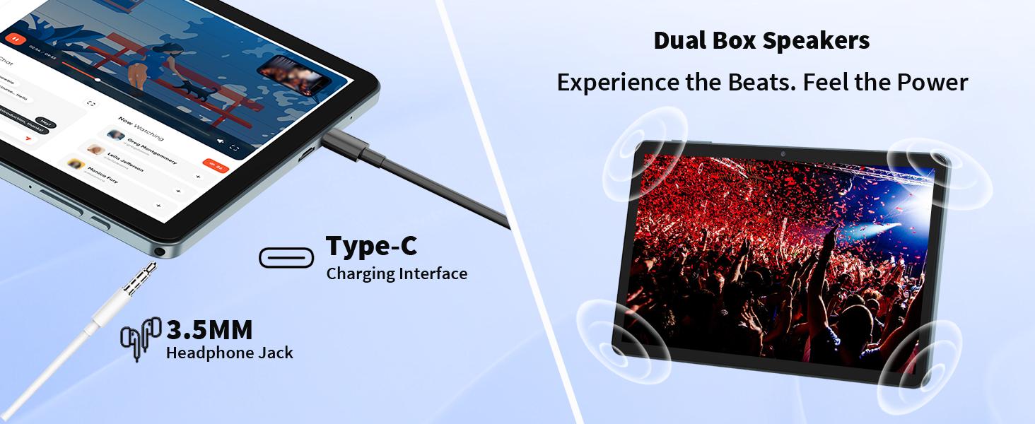 【TikTokShopSpringGlowUp】Relndoo Android 15 10.1 inch Tablet, 2.4G/5G WiFi, New Set with keyboard, Case, Mouse