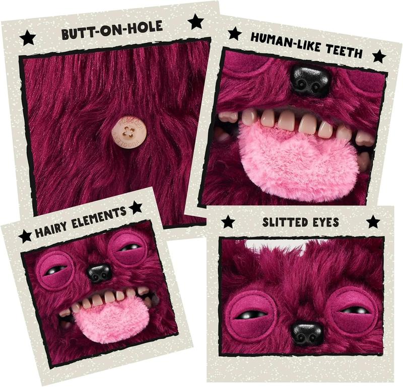 ZURU Fugglers Hairy Fuggs - Funny Ugly Monster Plush - 9 inches (Sir Belch)