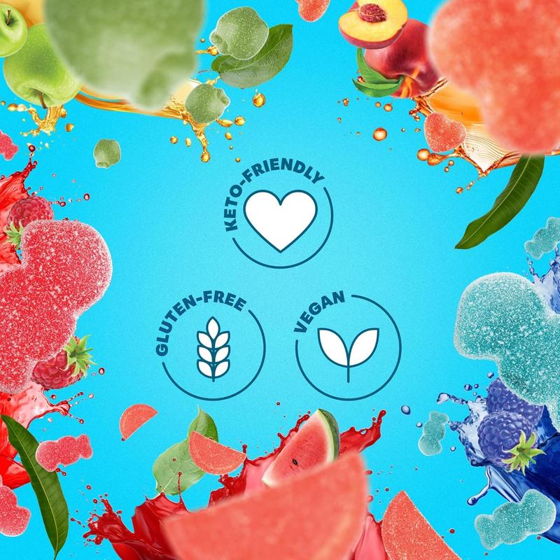 Shameless Snacks Sweet & Sour All-Stars, Sour Gummy Candy Variety Pack, Healthy, Vegan, Gluten-Free, Low Sugar, Fruit Snacks, Red Raspberry, Watermelon, Peach, Green Apple, Blue Raspberry, 6 Pack