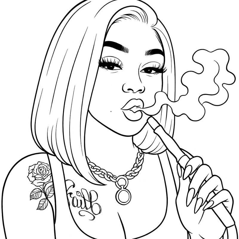 Baddies Color Too by Teona Franklin - 31 Page (PAPER BACK) Cover Adult Coloring Book with High-Quality Illustrations for Self-Care & Empowerment