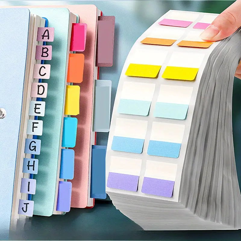 120pcs multifunctional, writable plastic index tags, Index Tabs, Sticky Labels - reusable page markers and document file organizer for office management