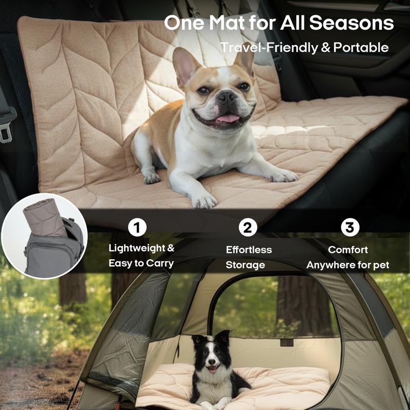 Vagascape Bamboo Cooling Pet Mat for Dogs & Cats – Cozy Cooling for All Seasons, Eco-Friendly, Odor-Resistant & Breathable Bed Mat, Portable, Machine Washable, Durable, Ideal for Crates, Cars & Camping