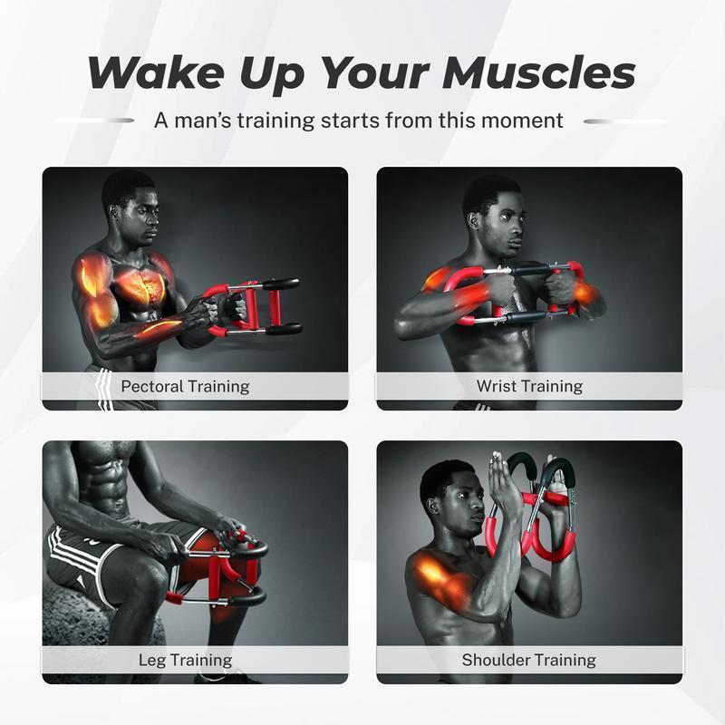 Adjustable Spring Resistance Arm Chest Exerciser Detachable Portable Grip Strength Trainer for Outdoor Gym Home Workout #fitnessgear #training