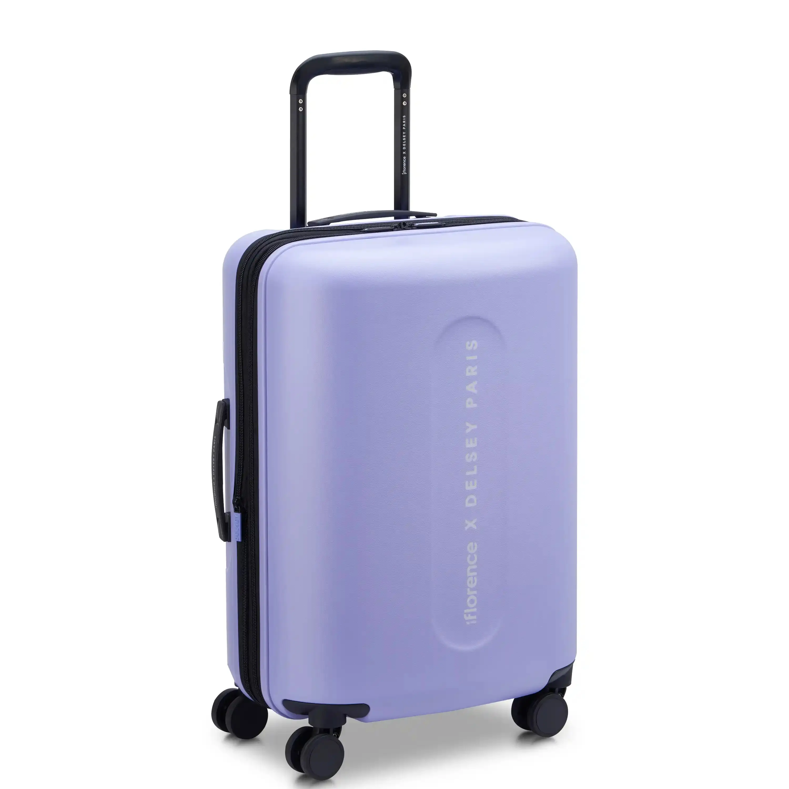 DELSEY Paris x florence by mills Catch Flights Spinner Carry-On Plus - Hard-Shelled, Large-Capacity, Rollable Spinner Wheel Luggage with Casters, Expandable Carry-On, Large-Capacity Carry-On Luggage