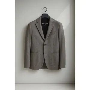 Grey Jersey Blazer – Men’s 38R (IT 48) – Soft Stretch Fit