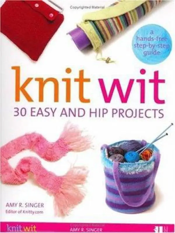 Used Knitting Book - Knit Wit: 30 Easy and Hip Projects by Amy R. Singer (Spiral-Bound, English)