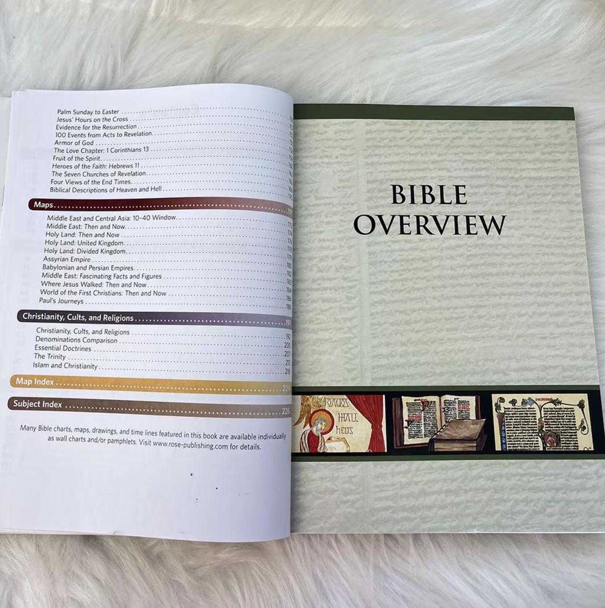 Rose Book of Bible Charts, Maps, and Time Lines -A4 Paperback English colorful new bible Religion & Philosophy