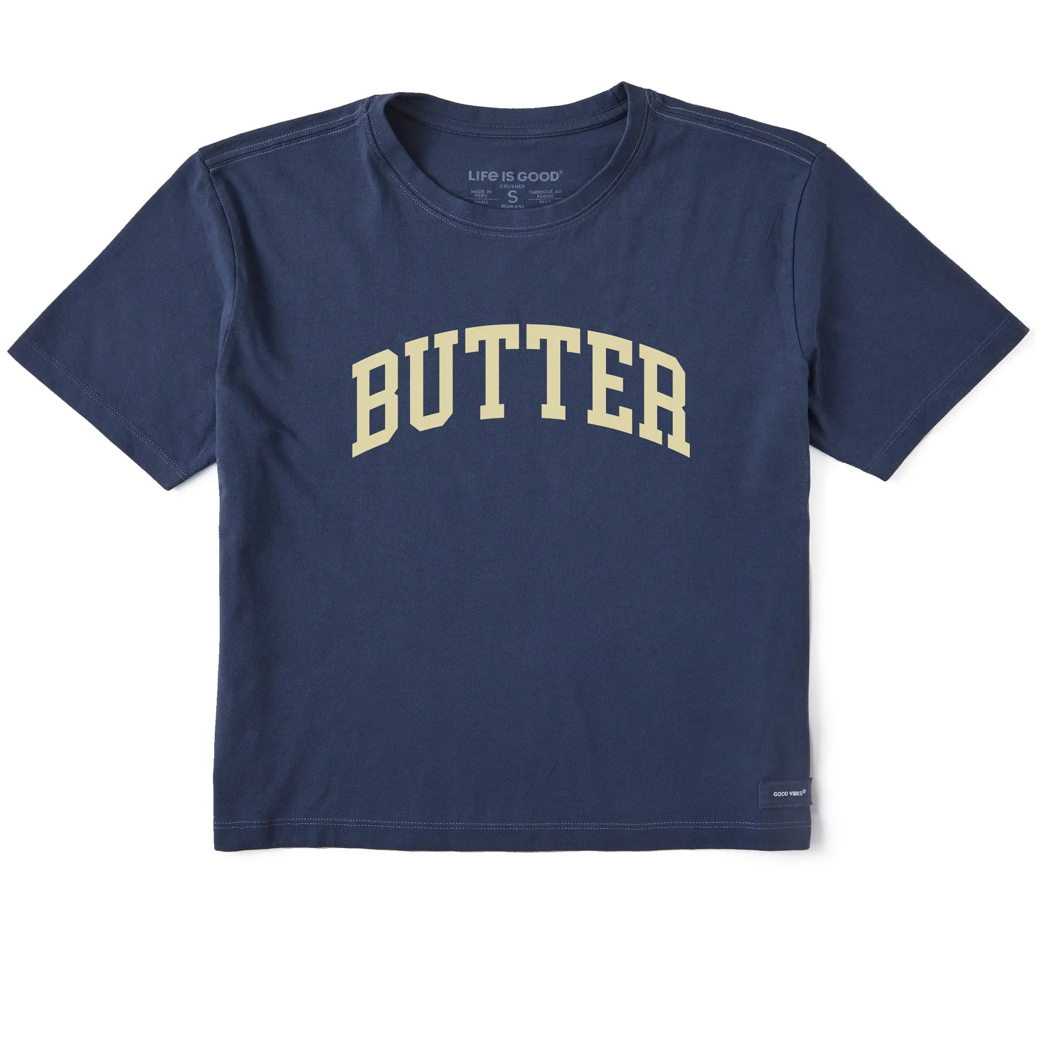 Women's Butter Athletic Arch Short Sleeve Crusher Boxy Tee